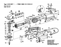 Bosch 0 603 257 103 Pws 1800-K Combi-Angle Grinder 220 V / Eu Spare Parts